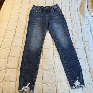 KanCan Distressed Dark Blue Skinny Jeans